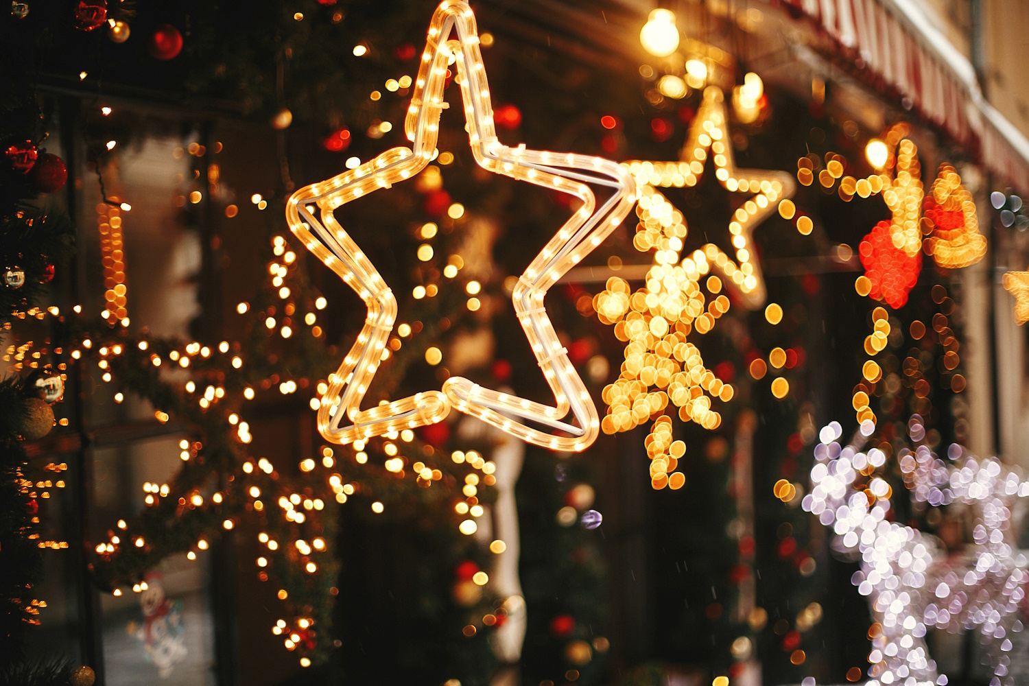 Estrella navidad iluminada